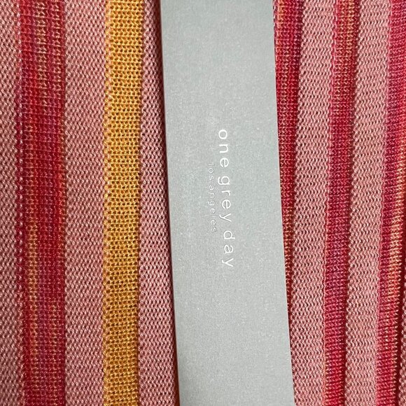 NWT One Grey Day Lightweight Viscose Knit Tank Stripe Pink Yellow‎ XS - Picture 2 of 6